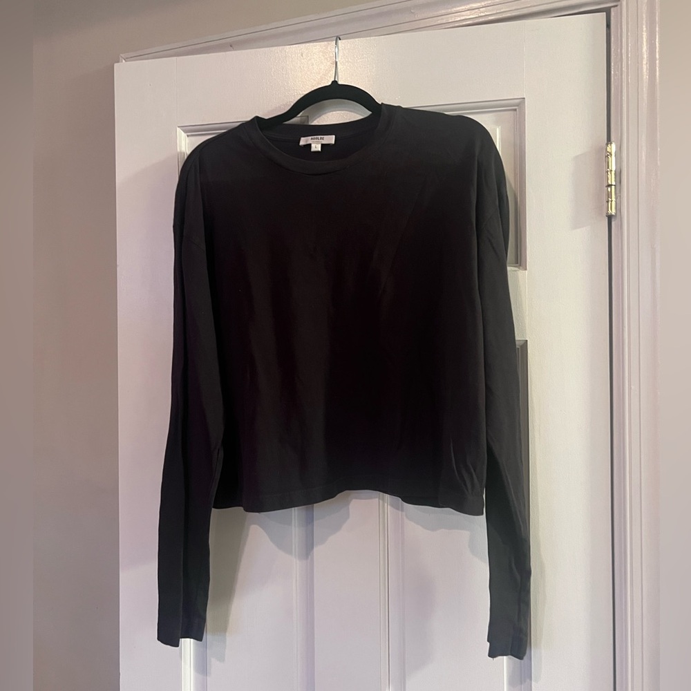 Agolde cropped long sleeve tee